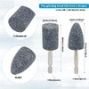 4pcs 1/4Inch Shank Rotary Grinding Stone Bits,Mounted Points Abrasive Stone