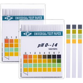 2 Boxes Plastic pH Test Strips, Universal pH 0-14, Test Paper Extensive Test Paper Litmus 200 Strips pH Test with Storage Case for Test Body Acid Alkaline pH Level Skin Care Aquariums Drinking Water