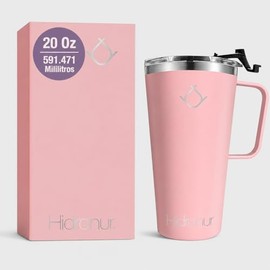 Termo de Acero Inoxidable con Doble Aislamiento, Termo Térmico 20 oz (591.471 ml), Termo para Café con Tapa Hermética Antifugas, 24 Hrs de Agua Calien
