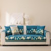 Aucrovee Chenille Boho Jacquard Couch Cover, Washable Sectional Sofa Covers