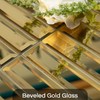 Lovdeco Peel and Stick Gold Mirror Strip Tile, 12" x