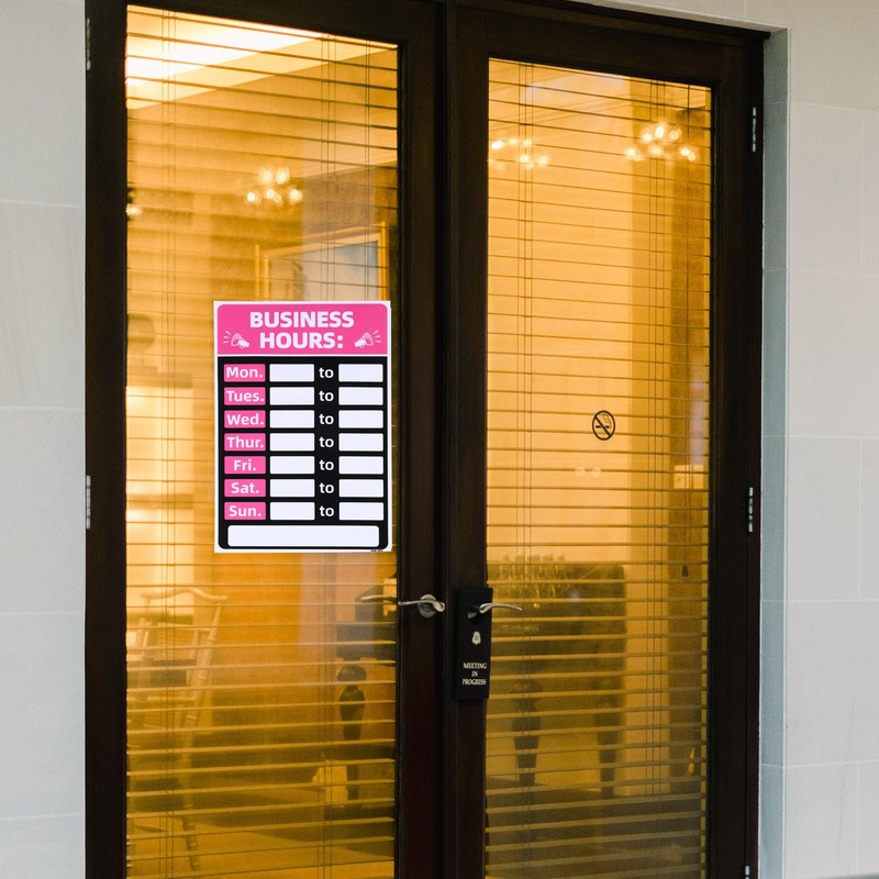 YOKIVE Business Hours Sign, Open Time Sign, PVC | Time