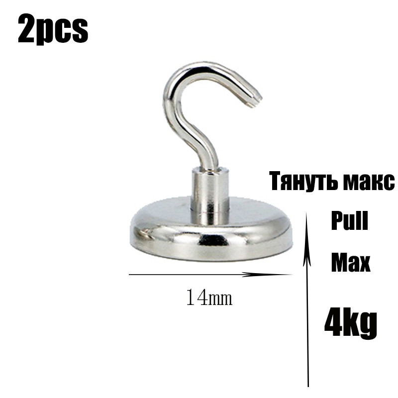 Vellure Magnetic Hooks Strong – Heavy Duty Neodymium Metal Hanger,