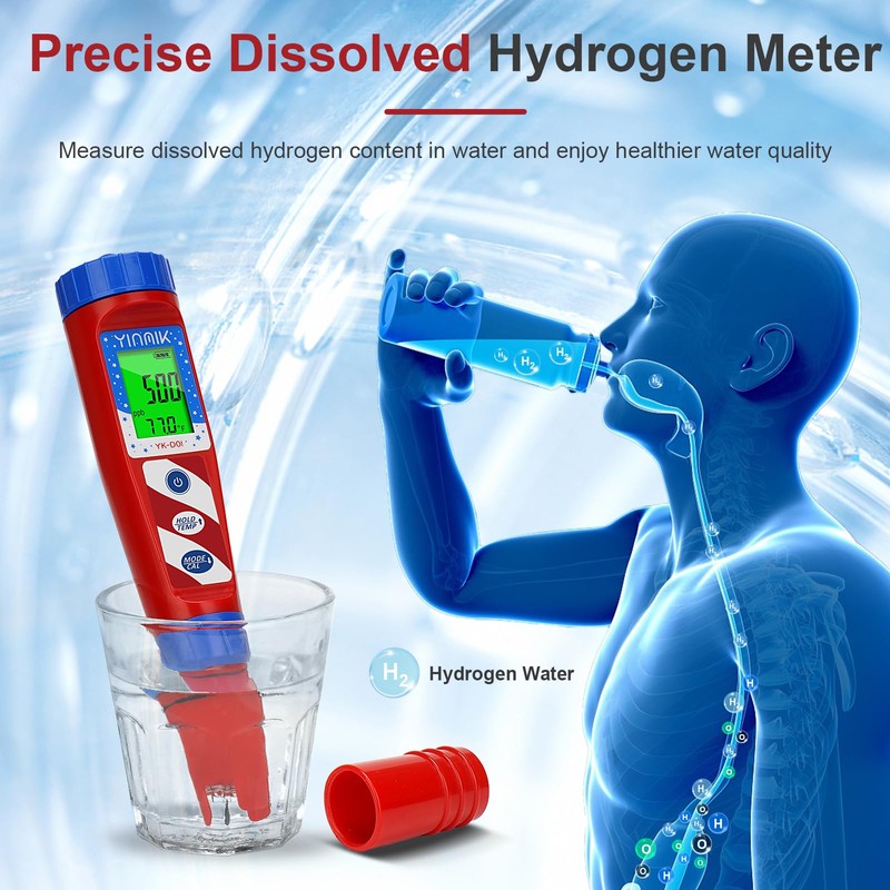Hydrogen Water Tester, YINMIK 2024 Hydrogen Tester, Digital Hydrogen Water