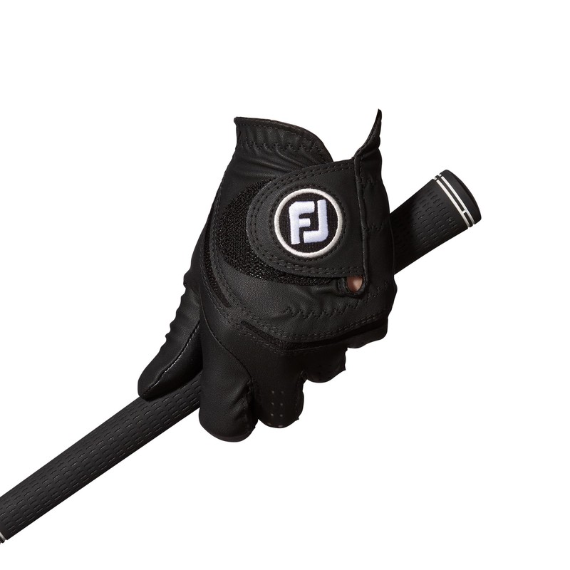 FootJoy FGWF23BK-24 Men's Golf Gloves, Weathersoff, Black, Left Hand Worn