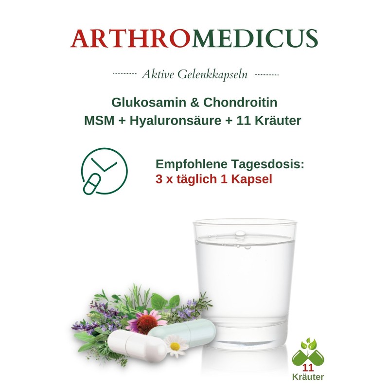 SwissMedicus ArthroMedicus Glucosamine & Chondroitin High Dose - 120 Capsules