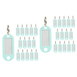 Tofficu 30pcs Luggage Tags Keychain Labels Key Classification Pendants for Easy Organization for Luggage Keys Name Tags More Reusable Versatile
