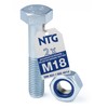 Mounting Kit Hexagonal Screw M18 x 100 mm with Self-Locking