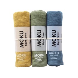 [Contex] MOKU <59345-90> Face Towel, Set of 3 (Yellow, Green, Turquoise Blue)