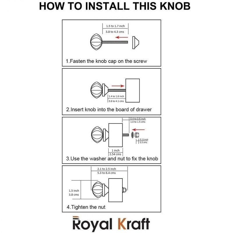 Royal Kraft Vintage Ceramic Pull Knobs for Kitchen Cabinets, Doors