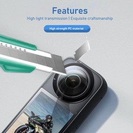 Dual Lens Guards for Insta 360 ONE X3, Sticky Lens Guard Set, Camera Lens Protective Cover, Dustproof and Scratchproof, High Transmission