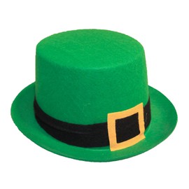 Bristol Novelty BH683 St. Patricks Day Top Hat Costume | 1 Piece | Green | | One Size Felt, Unisex-Adult