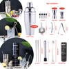 alpina Cocktail Set Complete – 14 Pieces – Cocktail Shaker/Stamper/Jigger/Etc