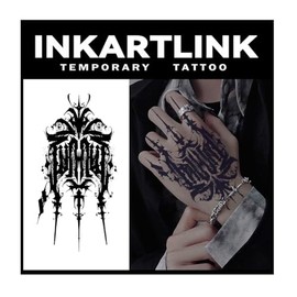 INKARTLINK Tattoo Tech,2 Hojas Tatuaje Semi Permanente Extra Grande, Tatuajes Temporales De Diseño De Arte Para Adultos, Dura 1-2 Semanas, Impermeable