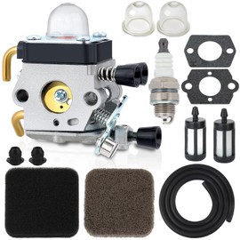 FS80R Carburetor Kit Compatible for Stihl FS85 FS80 HS75 HT75 & 30+ Models – Replaces C1Q-S186/C1Q-S97 with Fuel Filter, Spark Plug, Gaskets​