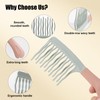 2pcs Wide Tooth Toothed Curly Curling Hair Comb, Detangle Detangling