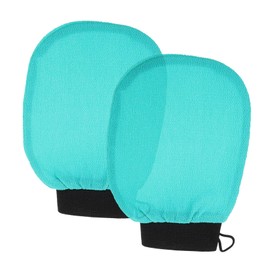 VICASKY 2Pcs Exfoliating Body Scrub Gloves for Bath Shower Dead Skin Remover Mitts Lightweight Rayon Design for Deep Cleansing Relaxing Spa Experience