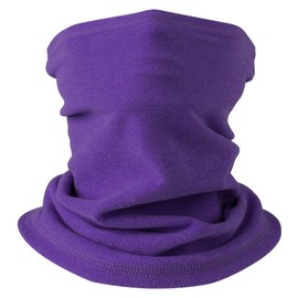 Hegcoiie Winter Loop Scarf Men and Women, Fleece Tube Scarf Neck Warmer, Neckerchief, Windproof Ski Mask Warmer for Outdoor Skiing, Motorcycle, Running, Cycling, Purple