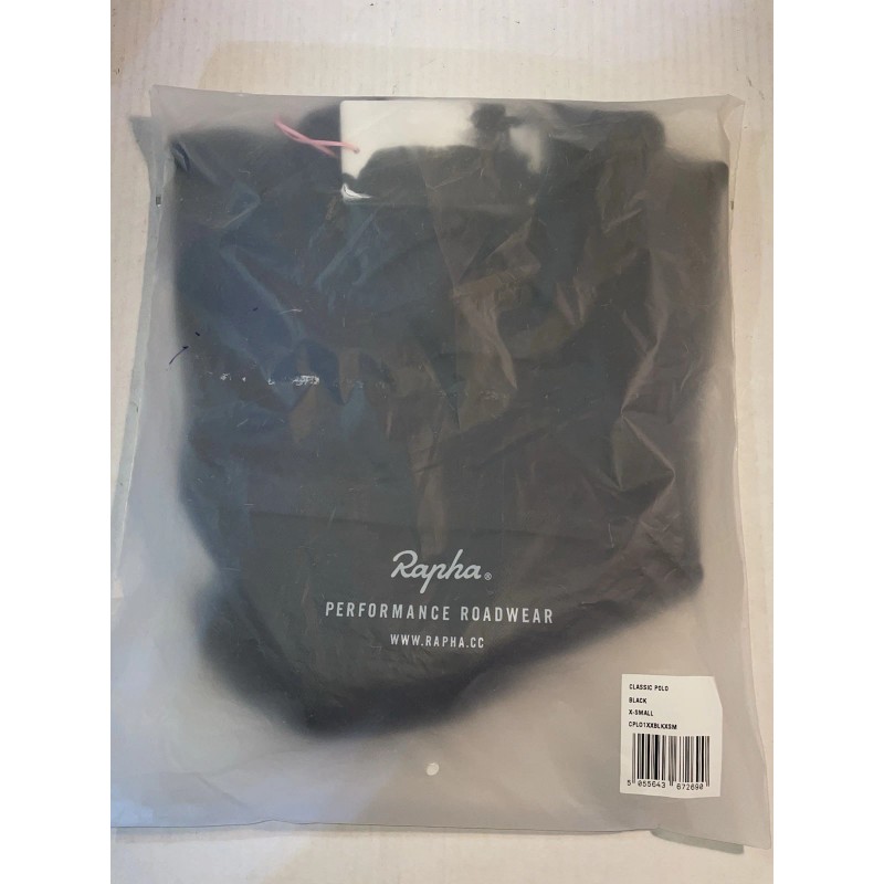 Rapha Mens CLASSIC POLO - BLACK - Sz X SMALL-NWT