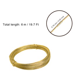 SAVITA 6m / 19.7 Ft Picture Hanging Wire Metal Wire Photo Frame Hanging Wire for Art Work Mirrors Clock