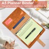ANOMM A5 Ring Binder Notebook PU Leather Diary, Refillable Notebook