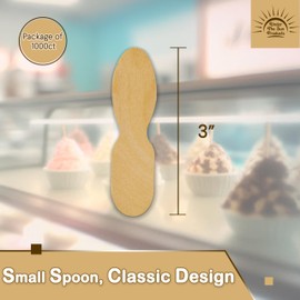 3" Wooden Ice Cream Spoons/Great for Tastings/Ice Cream/Crafts and Sampling- Package of 1000ct