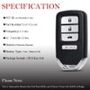 Key Fob Remote Replacement Fits for Honda Accord 2013-2015/CIVIC 2014-2015