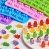 Puyeipt 4 PCS Silicone Gummy Bear Molds, 200 Cavity Non-stick