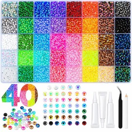 40 Colors Bedazzling Kit - 40000 Pcs Colorful Rhinestones