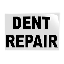 Decal Stickers Multiple Sizes Dent Repair Black Industrial Vinyl Safety Sign Label Automotive 20x14Inches