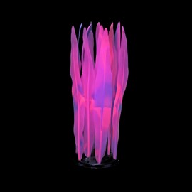 Filhome Soft Silicone Glowing Fish Tank Decorations, Aquarium Decoration Plants Glow in The Dark, Aquarium Glowing Coral, Glowing Artificial Ornament Water Grass for Fish Tank Decorations, Pink