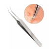 BEAUTÉ GALLERIA Curved Tweezers Blackhead Remover Pimple Extractor Popper Acne