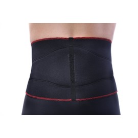 TSM Sportbandage Rückenbandage Pro mit Noppen und Stabilisationsgurt, Schwarz, XXL, 5149