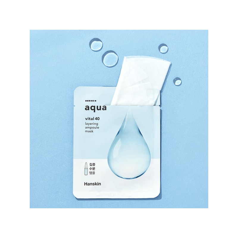 Hanskin [한스킨] 바이탈40 레이어링 고농축 앰플 마스크팩 60매 (아쿠아/프로폴리스/콜라겐) [Hanskin]
