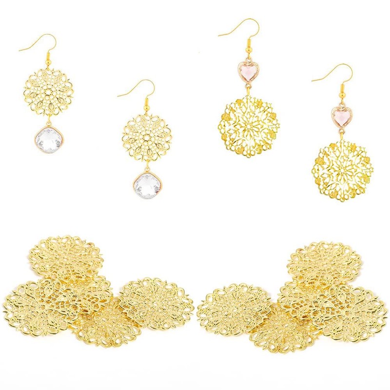 Samcos Watermark Parts, Set of 100, Gold, Flowers, Moon, Drops,