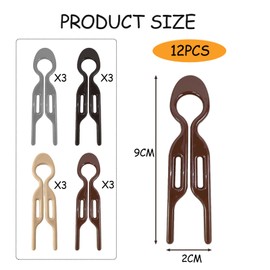 AYNKH 12 Stück Französische Haarnadel French Twist Hair Pin Haarnadeln Vintage U-förmige Französische Haarspange Hair Styling Accessoires Für Damen und Mädchen