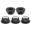 sourcing map M6x1mm Flange Nylon Insert Lock Nuts, 100Pcs Aluminum