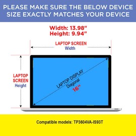 Artemis Shields Matte Anti Glare Screen Protector for ASUS Vivobook S 16 Flip 16 inch Touchscreen Laptop TP3604VA-IS93T 2 PACK