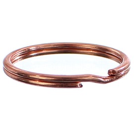 CleverDelights Key Rings - Rose Gold Color - Strong Split Key Rings (50, 25mm (1"))