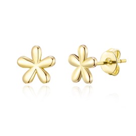 Philip Jones Gold Plated Flower Stud Earrings