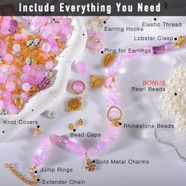 120g Random Glass Beads Kit for Jewelry Making, 6-10mm Round Crystal Glass Beads for Bracelet Making (Purple)