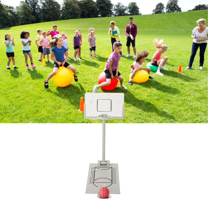 Desktop Basketball Game Foldable Reduce Pressure Aluminium Alloy Miniature Basketball