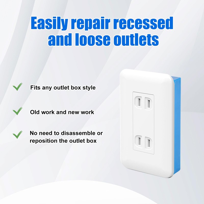 4Pack 1/4 Inch Single Gang Electrical Outlet Box Extenders with