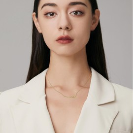 Clearine Minimalistische Knoten Halskette für Damen Mädchen Zierliche Cubic Zirkonia Gold Lächeln Geburtstag Valentinstag Muttertag Schmuck Geschenk