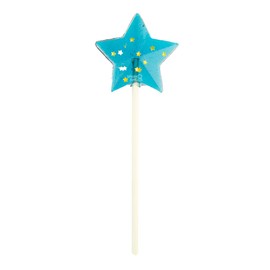 Sparkly Navy Star Lollipops, Blue Raspberry Flavor, 2" Lollipop, 24 Pieces, Handcrafted In USA