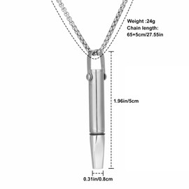 atnayo Breathing Necklace with Resistance, Flavoured Breathlace 2.0 with Resistance Filter for Stress Relief & Breathing Exercises (Silver)