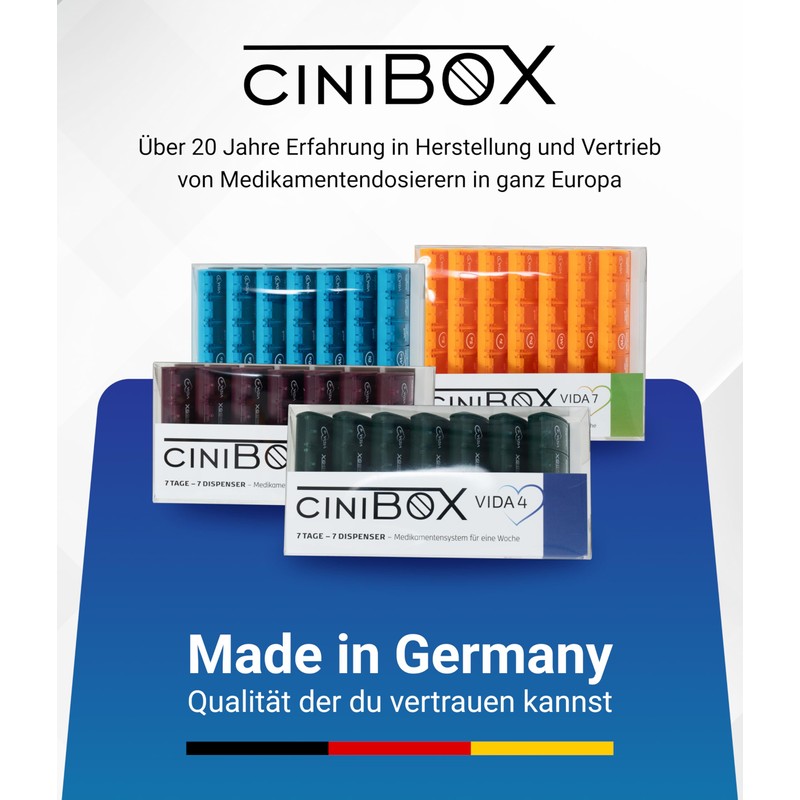 CINIBOX Tablettenteiler – für große & kleine Tabletten – Anthrazit