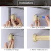 Btibpse Wooden Oval Closet Rod Polished Wood Wardrobe Closet Rod