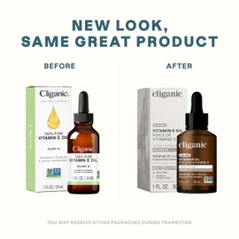 Cliganic Cliganic 100% Pure Vitamin E Oil for Skin, Hair & Face - 30,000 IU, Non-GMO Verified | Natural D-Alpha Tocopherol
