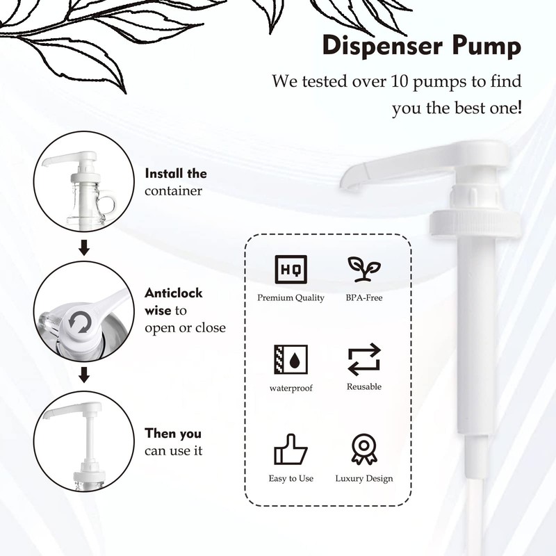 2 Pcs Glass Liquid Laundry Detergent Dispenser, Half Gallon Laundry